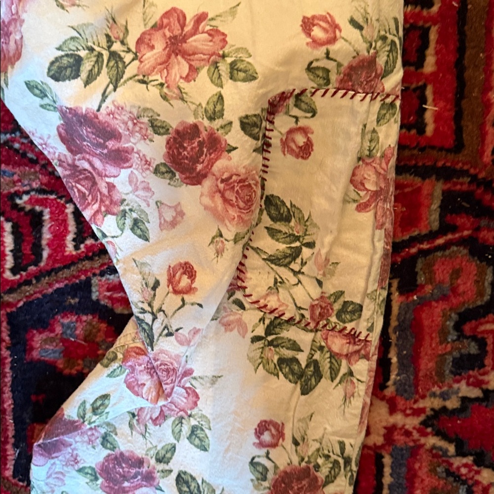 Floral Print Women’s Jeans - Pink Roses - Picture 8 of 8